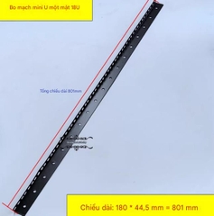 Thanh ray tủ rack 1 mặt (U-board nhỏ) gắn thiết bị âm thanh – nhiều kích thước U