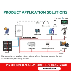 Lithium DEYE 51.2V-200Ah | Pin Lithium Deye SE-G10.2 áp thấp 2025 NEW ( Pin Deye Màu Đen )