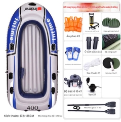 Thuyền hơi cao su dày thuyền bơm hơi 2/3/4 người kayak đệm khí chống mài mòn thuyền câu cá thuyền cứu sinh