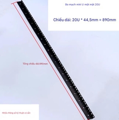 Thanh ray tủ rack 1 mặt (U-board nhỏ) gắn thiết bị âm thanh – nhiều kích thước U