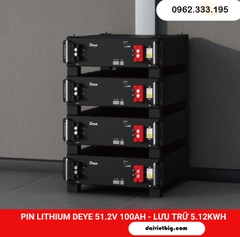 Pin Lithium DEYE 51,2V-100Ah | DEYE SE-G5.1 2025 NEW ( Pin Deye Màu Đen )