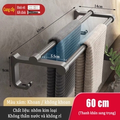 Kệ ĐAIVIETBIG gắn tường giữ khăn đa năng không cần khoan