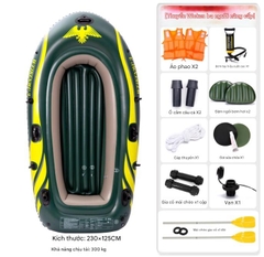 Thuyền hơi cao su dày thuyền bơm hơi 2/3/4 người kayak đệm khí chống mài mòn thuyền câu cá thuyền cứu sinh