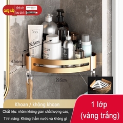 Kệ gắn góc tường ĐAIVIETBIG đựng đồ đa năng tiện lợi cho phòng tắm