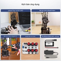 BÀN TAY ROBOT LẬP TRÌNH NGUỒN MỞ HUANER uHand  Mô phỏng cấu trúc bàn tay người – 5 ngón linh hoạt – điều khiển chính xác