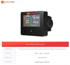 Màn hình hiển thị % pin thông minh 3 inch của Dali có thể kiểm tra mức pin. Giao diện UART 485 tuỳ chọn dành cho bo mạch bảo vệ BMS