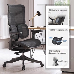 Ghế công thái học ergonomic Sihoo Doro S100 tặng kèm gác chân cao cấp, bảo hành 3 năm