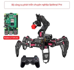 Robot Nhện Sinh Học Hexapod AI – SpiderPi Pro Nền tảng Raspberry Pi 5 • Tầm Nhìn Máy Tính • Lập Trình Python & ROS