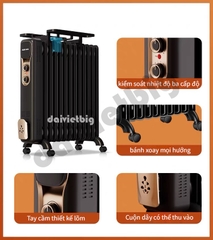 Máy sưởi dầu AUX, máy sưởi điện tiết kiệm năng lượng gia dụng, quạt sưởi trong nhà, máy sưởi dầu điện.