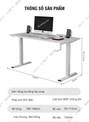 Bàn làm việc nâng hạ chiều cao, bàn thông minh tăng giảm chiều cao