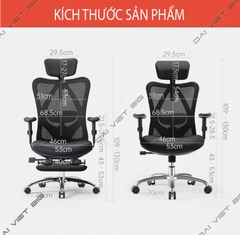 Ghế công thái học ergonomic Sihoo M18/M18 có gác chân