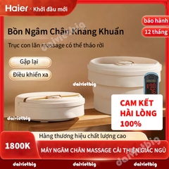 Bồn Ngâm Chân Massage HAIER HQY-J241W thiết kế gấp gọn, massage ngâm chân thư giãn, gia nhiệt với công suất lớn 800W