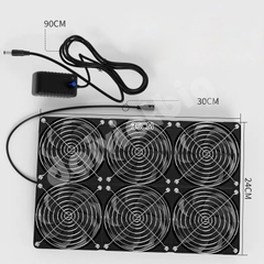 Quạt Tản Nhiệt 6 Cái Ngang 36x24cm – Gió Cực Mạnh, Phủ Rộng, Cắm Là Chạy!