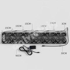 Quạt Tản Nhiệt 6 Cái 12x72cm – Tản Nhiệt Tối Đa, Hiệu Suất Tối Ưu Cho Hệ Thống Lớn