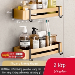 Kệ để đồ dùng ĐAIVIETBIG phòng tắm gắn tường không cần khoan thiết kế sang trọng với nhiều loại tùy chọn