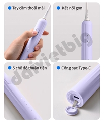 Bàn Chải Điện Haier HTA1 - Công Nghệ Sóng Âm, Chải Sạch Mảng Bám Tới 10X
