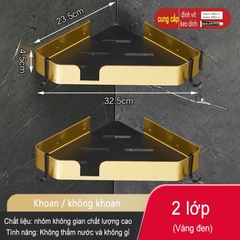 Kệ để đồ dùng ĐAIVIETBIG phòng tắm gắn tường không cần khoan thiết kế sang trọng với nhiều loại tùy chọn