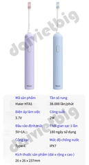 Bàn Chải Điện Haier HTA1 - Công Nghệ Sóng Âm, Chải Sạch Mảng Bám Tới 10X
