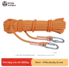 Dây an toàn chống mài mòn làm việc trên không lắp đặt điều hòa không khí dây an toàn có móc leo núi ngoài trời leo núi