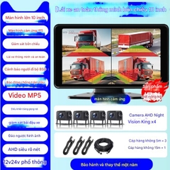 Máy ghi hình lái xe tải giám sát bốn chiều 24v [Bốn chiều] Màn hình cảm ứng 10 inch + cảnh báo điểm mù