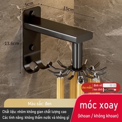 Kệ giữ đồ dùng nhà bếp dán tường không cần khoan lỗ dễ dàng đa năng tiện lợi