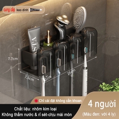 Giá treo bàn chải đánh răng ĐAIVIETBIG bằng kim loại gắn tường tiện lợi
