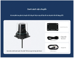 Cảm biến LiDAR dưới nước YDLIDAR TW3 là dòng cảm biến 2D ToF chuyên dụng cho robot lau bể bơi, đo quét 3D môi trường nước và định vị né vật cản dưới nước.