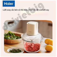 Máy xay thịt Haier HJR-DK202Y2W 1,8 lít 300W - Hàng chính hãng, 4 lưỡi dao, cối thủy tinh - Haier