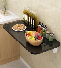 Bàn Gập 90° đa năng gắn tường, giá đỡ sơn tĩnh điện, đầy đủ phụ kiện keo và ốc vít treo tường chịu tải 50kg