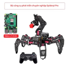 Robot Nhện Sinh Học Hexapod AI – SpiderPi Pro Nền tảng Raspberry Pi 5 • Tầm Nhìn Máy Tính • Lập Trình Python & ROS