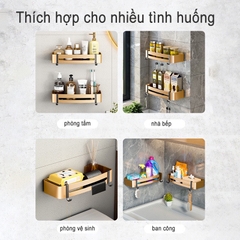 Kệ gắn góc tường ĐAIVIETBIG đựng đồ đa năng tiện lợi cho phòng tắm
