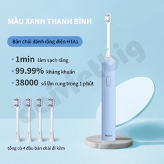 Bàn Chải Điện Haier HTA1 - Công Nghệ Sóng Âm, Chải Sạch Mảng Bám Tới 10X