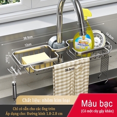 Giá đỡ ĐAIVIETBIG bằng nhôm gắn bồn rửa chén đựng đồ dùng tiện lợi cho nhà bếp