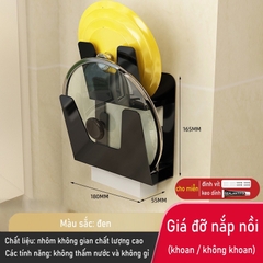 Kệ giữ đồ dùng nhà bếp dán tường không cần khoan lỗ dễ dàng đa năng tiện lợi
