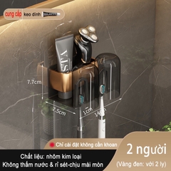 Giá treo bàn chải đánh răng ĐAIVIETBIG bằng kim loại gắn tường tiện lợi