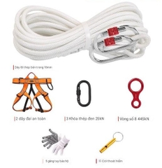 Dây cáp thép dày, dây thoát hiểm khẩn cấp, dây cứu hộ, thiết bị cứu sinh thoát hiểm nhà cao tầng, thang thoát hiểm nhà cao