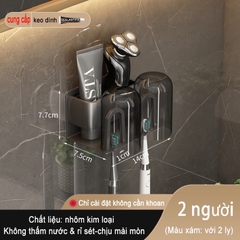 Giá treo bàn chải đánh răng ĐAIVIETBIG bằng kim loại gắn tường tiện lợi