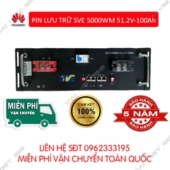Pin lưu trữ SVE 5000WM 51.2V-100Ah gắn tủ chính hãng HUAWAI