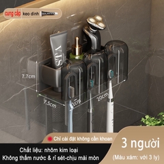 Giá treo bàn chải đánh răng ĐAIVIETBIG bằng kim loại gắn tường tiện lợi