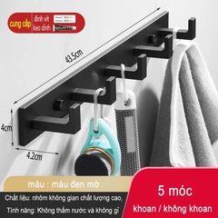 Móc treo đồ ĐAIVIETBIG gắn tường nhiều cách dùng tiện lợi cho nhà bếp/ nhà tắm/ nhà vệ sinh