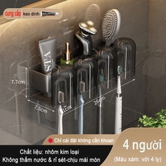 Giá treo bàn chải đánh răng ĐAIVIETBIG bằng kim loại gắn tường tiện lợi