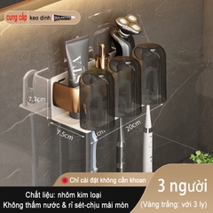 Giá treo bàn chải đánh răng ĐAIVIETBIG bằng kim loại gắn tường tiện lợi