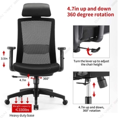 Ghế ergonomic Sihoo M86 chính hãng