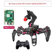 Robot Nhện Sinh Học Hexapod AI – SpiderPi Pro Nền tảng Raspberry Pi 5 • Tầm Nhìn Máy Tính • Lập Trình Python & ROS