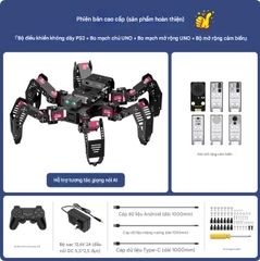 Robot Nhện Sinh Học Hexapod AI Spiderbot, một robot sáu chân, là một con nhện mô phỏng sinh học với trí thông minh AI, mã nguồn mở và lập trình Arduino.