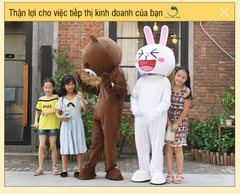 Bộ đồ hóa trang gấu nâu hoạt hình dễ thương cho các sự kiện tiếp thị bán hàng
