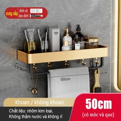 Kệ để đồ dùng ĐAIVIETBIG phòng tắm gắn tường không cần khoan thiết kế sang trọng với nhiều loại tùy chọn