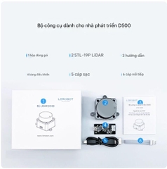 D500 LiDAR, đo khoảng cách và lập bản đồ DTOF, điều hướng và quét robot ROS, cảm biến STL-19P.