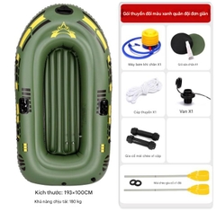 Thuyền hơi cao su dày thuyền bơm hơi 2/3/4 người kayak đệm khí chống mài mòn thuyền câu cá thuyền cứu sinh