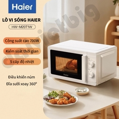 Lò Vi Sóng Haier HW-M20T1W Phong Cách Hiện Đại Dung Tích 20L Công Suất 700W Hàng Chính Hãng Bảo Hành 12 Tháng
